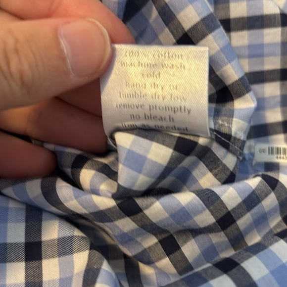 Teddy Stratford NYC men’s white and blue button down shirt size 6/XXL - Picture 8 of 9